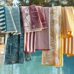 Becquet Linge de toilette rayures jacquard - 450 g/m² - CRÉATION< Serviette De Plage, Fouta|Serviette De Bain Fantaisie