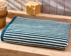 Becquet Linge de toilette rayures jacquard - 450 g/m² - CRÉATION< Serviette De Plage, Fouta|Serviette De Bain Fantaisie