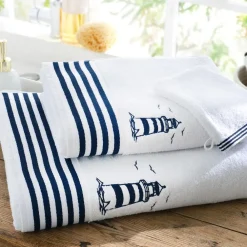 Becquet Linge de toilette style marin - 450 g/m² - CRÉATION< Serviette De Bain Fantaisie|Les Matières
