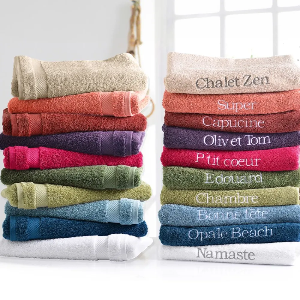Becquet Linge de toilette uni PERSONNALISABLE Lauréat Élégance - 500 g/m²< Serviette De Bain Personnalisée, Peignoir Personnalisé|Serviette De Bain Unie