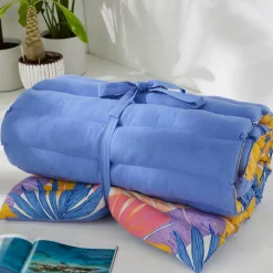 Becquet Matelas de plage déperlant imprimé tropical< Rideau Et Déco Textile|Pouf, Matelas, Futon