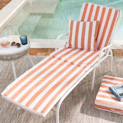 Becquet Matelas rayé d'extérieur, bain de soleil< Rideau Et Déco Textile|Pouf, Matelas, Futon