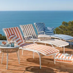 Becquet Matelas rayé d'extérieur, bain de soleil< Rideau Et Déco Textile|Pouf, Matelas, Futon