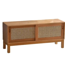 Becquet Meuble bas bois et cannage< Meuble, Étagère|Décoration