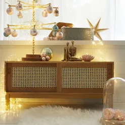 Becquet Meuble bas bois et cannage< Meuble, Étagère|Décoration