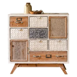 Becquet Meuble de rangement 7 tiroirs bois et métal< Meuble, Étagère|Décoration