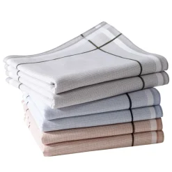 Becquet Mouchoirs tissu en coton motif vichy - Lot de 6< Mouchoir En Tissu|Les Matières