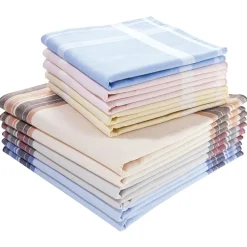 Becquet Mouchoirs tissu motif quadrillage - lot de 12 ou 24< Mouchoir En Tissu|Les Matières