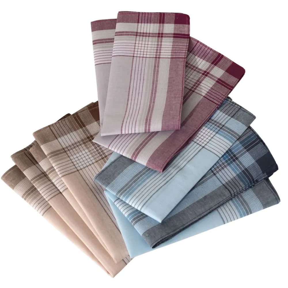 Becquet Mouchoirs tissu motif quadrillage - lot de 12 ou 24< Mouchoir En Tissu|Les Matières