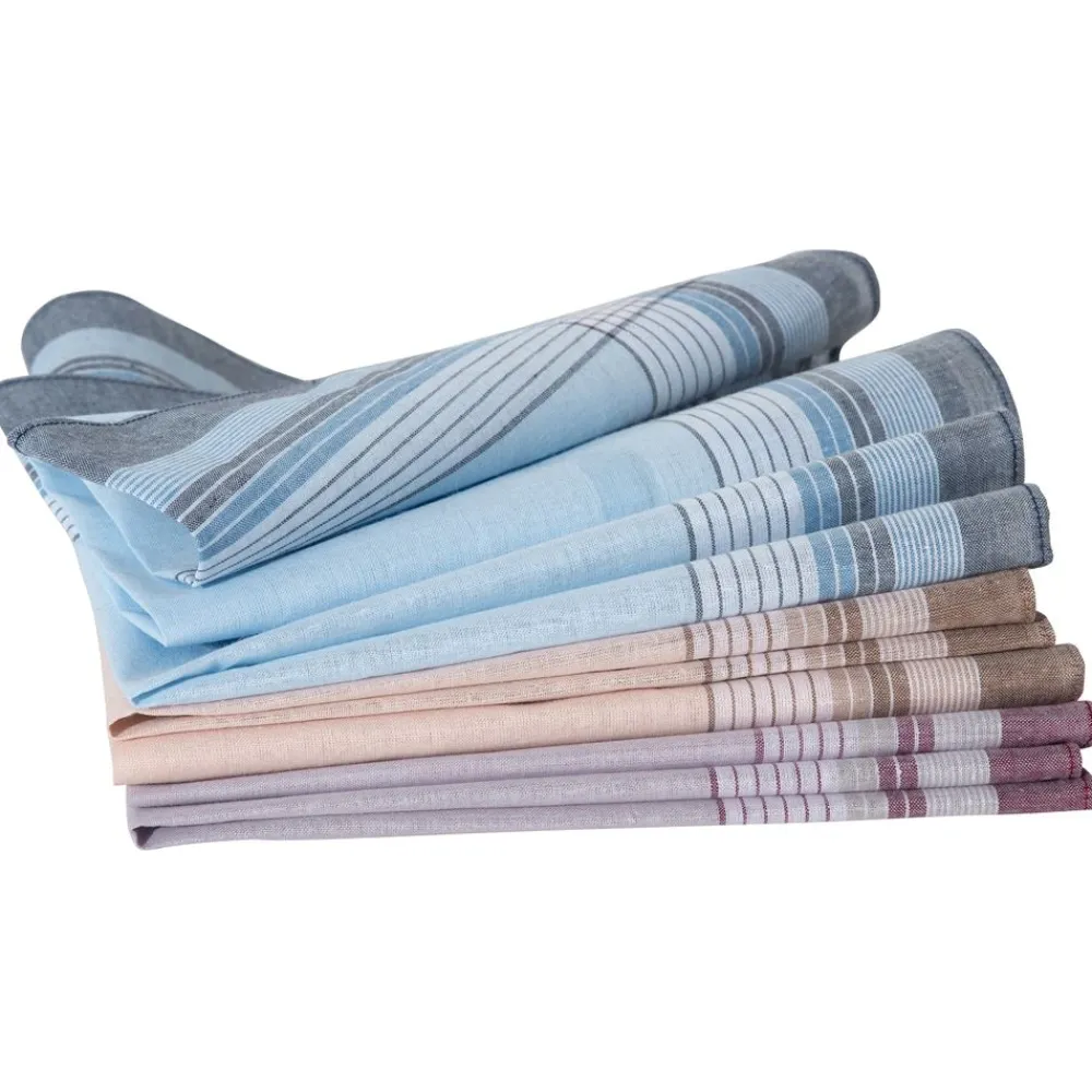 Becquet Mouchoirs tissu motif quadrillage - lot de 12 ou 24< Mouchoir En Tissu|Les Matières