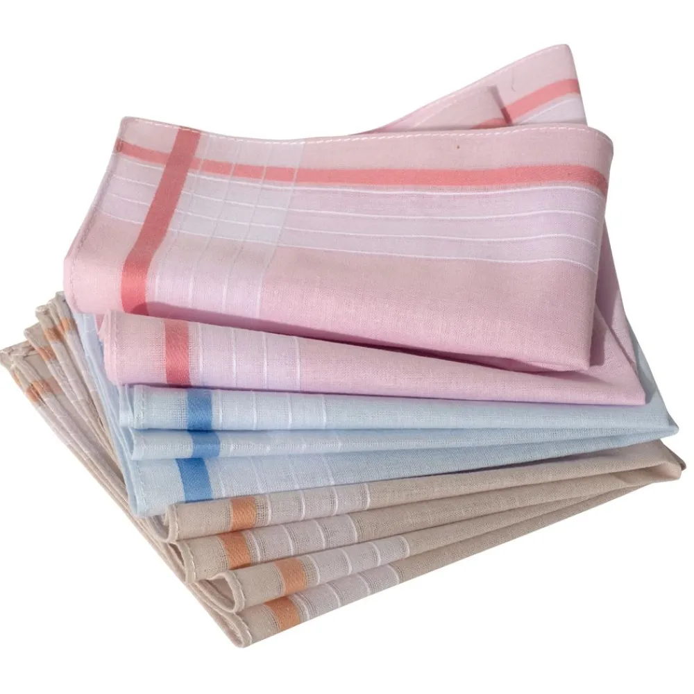 Becquet Mouchoirs tissu motif quadrillage - lot de 12 ou 24< Mouchoir En Tissu|Les Matières