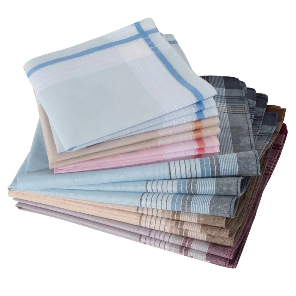 Becquet Mouchoirs tissu motif quadrillage - lot de 12 ou 24< Mouchoir En Tissu|Les Matières