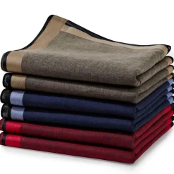 Becquet Mouchoirs tissu unis finition satin - Lot de 6< Mouchoir En Tissu|Les Matières