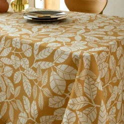 Becquet Nappe antitache imprimé feuilles< Nappe Fantaisie|Les Matières
