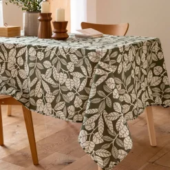 Becquet Nappe antitache imprimé feuilles< Nappe Fantaisie|Les Matières