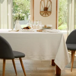 Becquet Nappe coton lavé brodé - CRÉATION< Les Matières