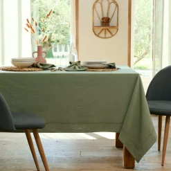 Becquet Nappe coton lavé brodé - CRÉATION< Les Matières