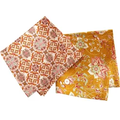 Becquet Nappe coton traitée antitache imprimé fleurs/mosaïque - CRÉATION< Nappe Fantaisie