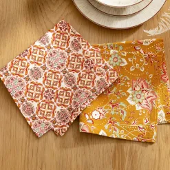 Becquet Nappe coton traitée antitache imprimé fleurs/mosaïque - CRÉATION< Nappe Fantaisie