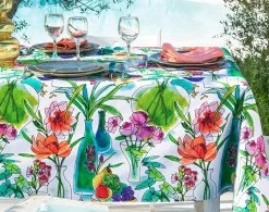 Becquet Nappe en coton imprimé fleurs - CRÉATION< Nappe Fantaisie