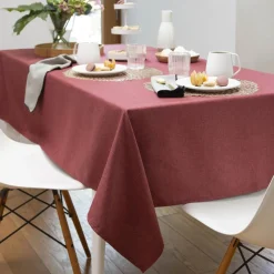 Becquet Nappe en polyester recyclé aspect chiné< Nappe Unie