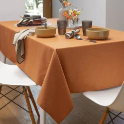 Becquet Nappe en polyester recyclé aspect chiné< Nappe Unie