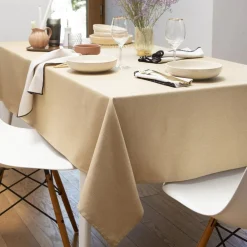 Becquet Nappe en polyester recyclé aspect chiné< Nappe Unie