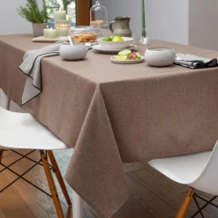 Becquet Nappe en polyester recyclé aspect chiné< Nappe Unie
