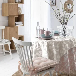 Becquet Nappe enduite motif feuilles< Nappe Fantaisie