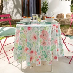 Becquet Nappe et serviettes en polycoton à fleurs< Toile Cirée|Nappe Fantaisie
