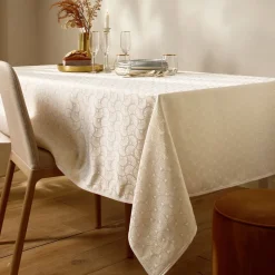 Becquet Nappe jacquard touches dorées< Nappe Fantaisie