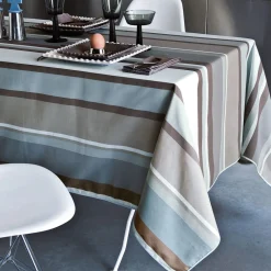 Becquet Nappe polycoton enduit rayé - CRÉATION< Nappe Tissu Au Mètre|Les Matières