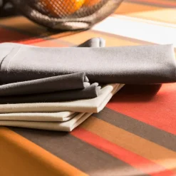 Becquet Nappe polycoton enduit rayé - CRÉATION< Nappe Tissu Au Mètre|Les Matières