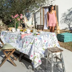 Becquet Nappe polycoton motif végétal< Nappe Fantaisie|Les Matières