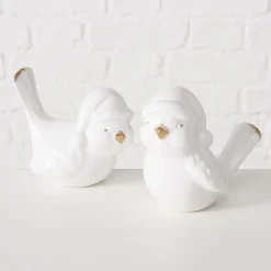 Becquet Oiseau en céramique décoratif - Lot de 2< Statuette, Figurine|Décoration