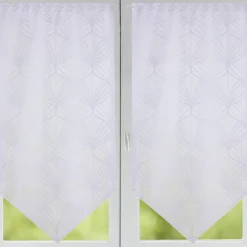 Becquet Paire de voilages droits jacquard en pointe< Rideau Et Déco Textile|Voilage En Pointe, Voilage Droit, Brise-Bise, Store