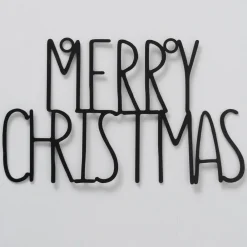 Becquet Panneau en métal Merry Christmas< Décoration Murale|Décoration