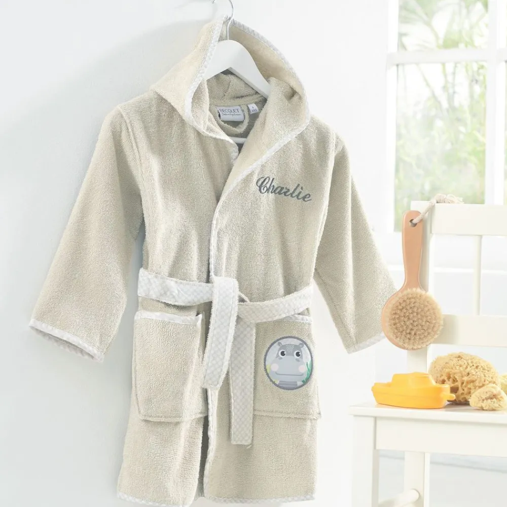 Becquet Peignoir de bain enfant animaux personnalisable - 340 g/m²< Serviette De Bain Personnalisée, Peignoir Personnalisé|Peignoir De Bain Adulte
