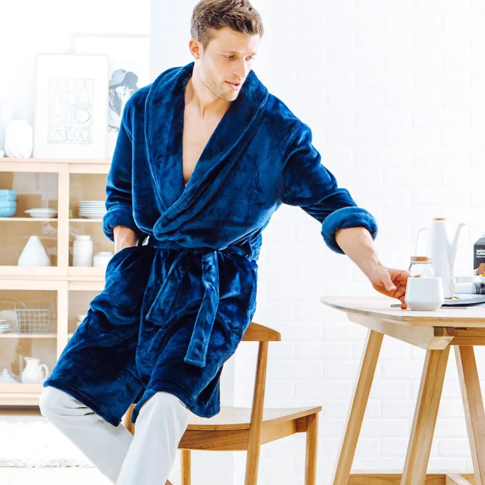 Becquet Peignoir d'intérieur confort homme personnalisable< Serviette De Bain Personnalisée, Peignoir Personnalisé|Pyjama Homme