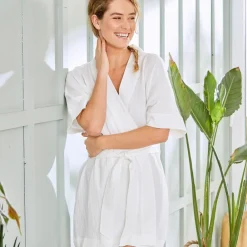 Becquet Peignoir kimono en gaze de coton - CRÉATION< Beauté, Bien-Être|Beauté, Bien-Être