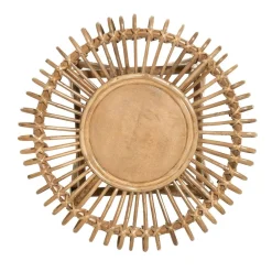 Becquet Petite table ronde en rotin< Meuble, Étagère|Décoration