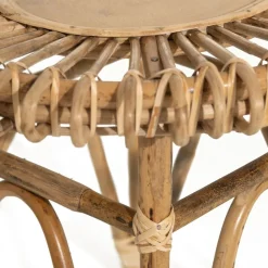 Becquet Petite table ronde en rotin< Meuble, Étagère|Décoration