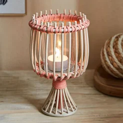 Becquet Photophore en rotin< Luminaire|Décoration