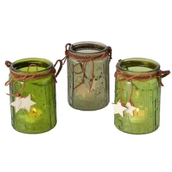 Becquet Photophore en verre coloré – Lot de 3< Luminaire|Décoration