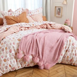 Becquet Plaid à pompons< Rideau Et Déco Textile|Plaid
