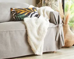 Becquet Plaid double face sherpa/polaire< Décoration Textile Unie|Rideau Et Déco Textile