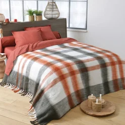 Becquet Plaid et couverture à carreaux ultradoux et duveteux - Tempéré - 360 g/m²< Couverture|Couverture