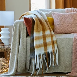 Becquet Plaid et couverture à carreaux ultradoux et duveteux - Tempéré - 360 g/m²< Couverture|Couverture