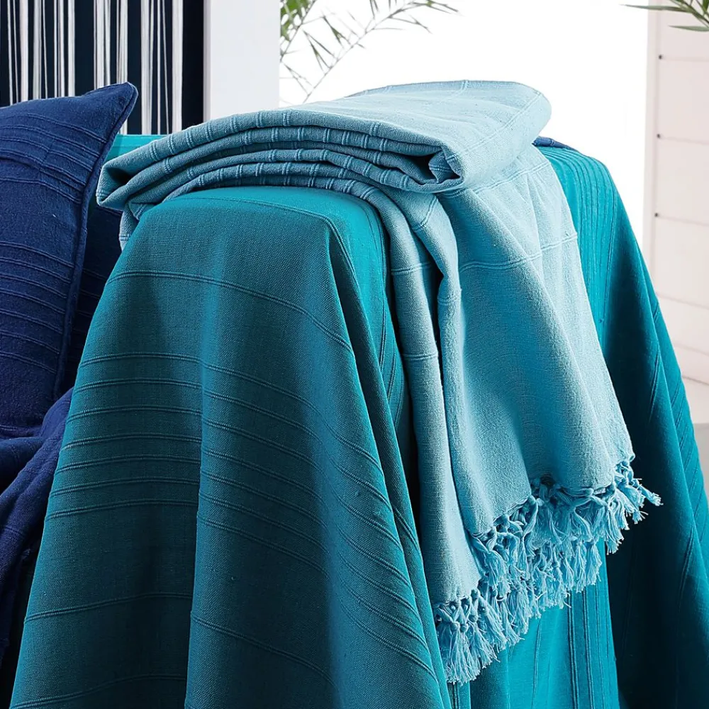 Becquet Plaid et jeté unis en coton< Décoration Textile Unie|Jeté De Canapé, Jeté De Fauteuil