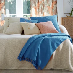 Becquet Plaid et jeté unis en coton< Décoration Textile Unie|Jeté De Canapé, Jeté De Fauteuil